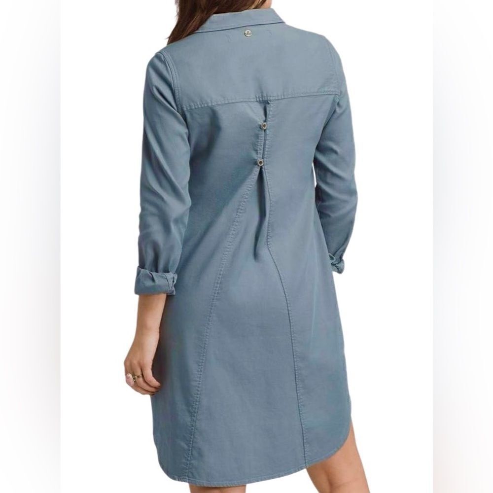 PrAna Yarrow Shirt Dress in Weathrred Blue Women’s L - Picture 6 of 9